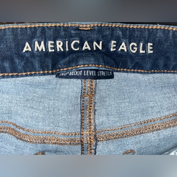 AE LIKE NEW Womenβs 360 Next Level Stretch Hi-Rise Distressed Jegging - Sz 6R - Picture 5 of 10